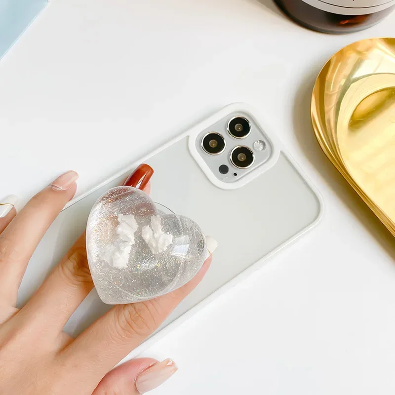 Симпатичные держатели для телефона с хрустальным сердцем попрыгивающая розетка