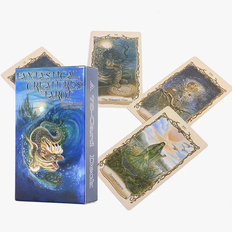

12*7cm Fantastical Creature Tarot Oracle Cards Divination Deck Entertainment Party Fate Card with Paper Instructions