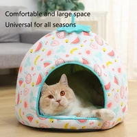 new fruit yurt deep sleep cat house small dog bed four seasons universal cute cat beds pets tent cozy cave nest indoor cama gato