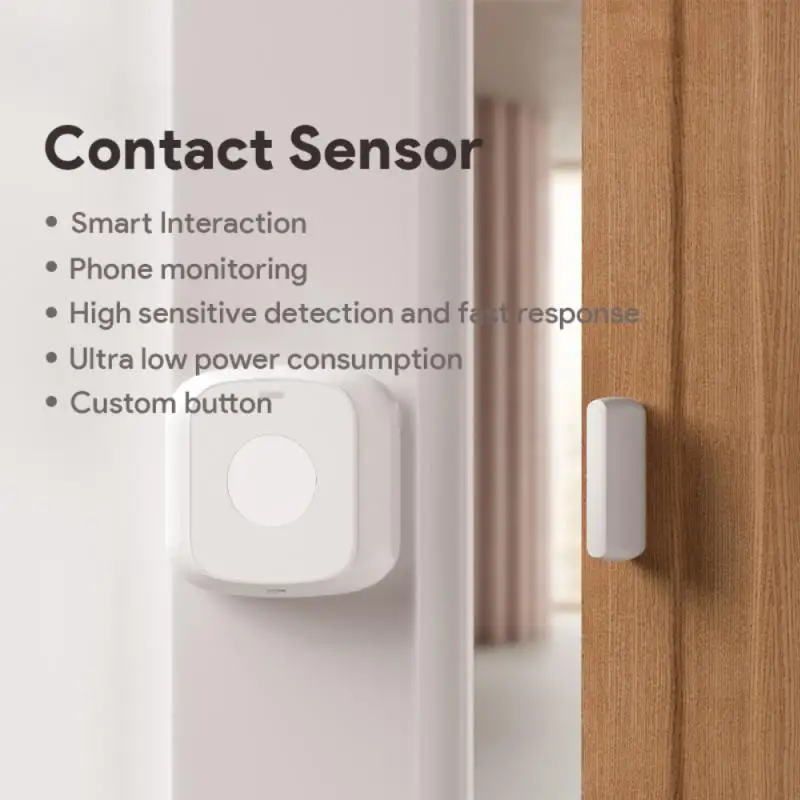 

Tenky Wifi Door Window Entry Sensor+Scene Button Open/Close Alarm Burglar Detector Smart Home Security Warning System