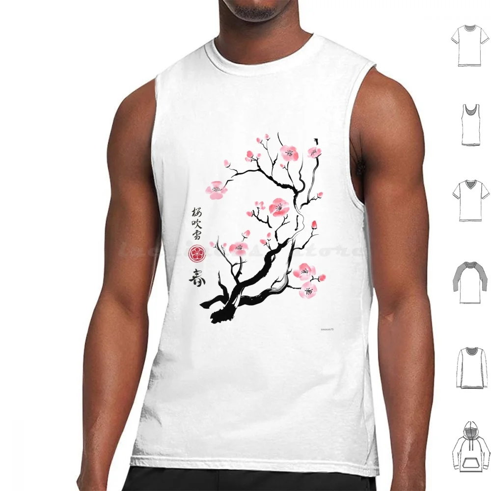 Весенние топы в японском стиле хлопковые весенние с принтом цветы сакуры
