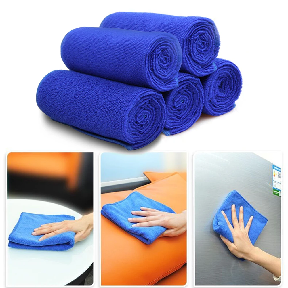 

25x25cm 5/10pcs Microfiber Car Cleaning Towel Multi-use Motorcycle Washing Duster Household Cleaning Small Towel