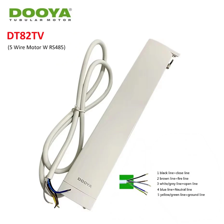 Оригинальный DOOYA DT82TV 5-проводной электрический мотор для штор 1 2N RS485/сухой