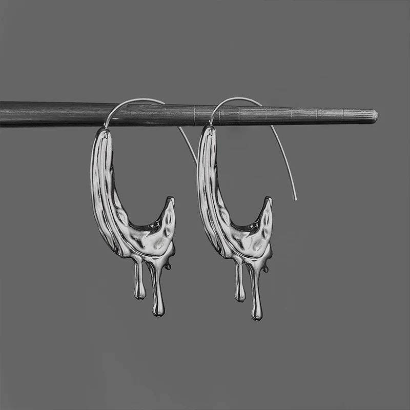 

Unique Design Liquid Earrings Women's 2022 Summer New Fashion Niche High-quality Earrings