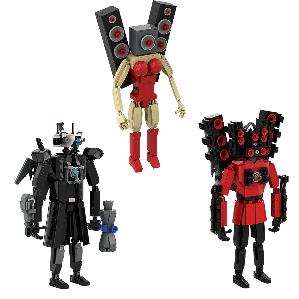 

Gobricks MOC Skibidi Toilet Woman Building Blocks Titan Skibidi Toilet Man Video Giant Bricsk Set DIY Educational Toys Gift