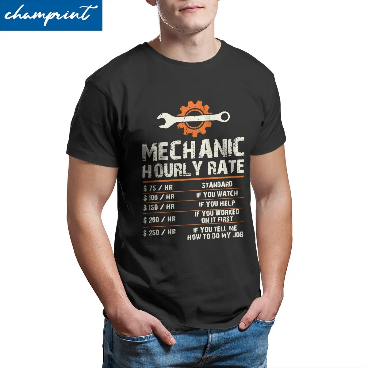 

Novelty Funny Mechanic Hourly Labor Rates T-Shirts Men Crew Neck 100% Cotton T Shirts Short Sleeve Tee Shirt Plus Size Clothes