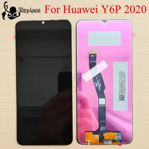 100% протестированный Черный 6,3 дюймовый для Huawei Y6p 2020 Global MED-L29 Lcd дисплей сенсорный экран дигитайзер в сборе Замена