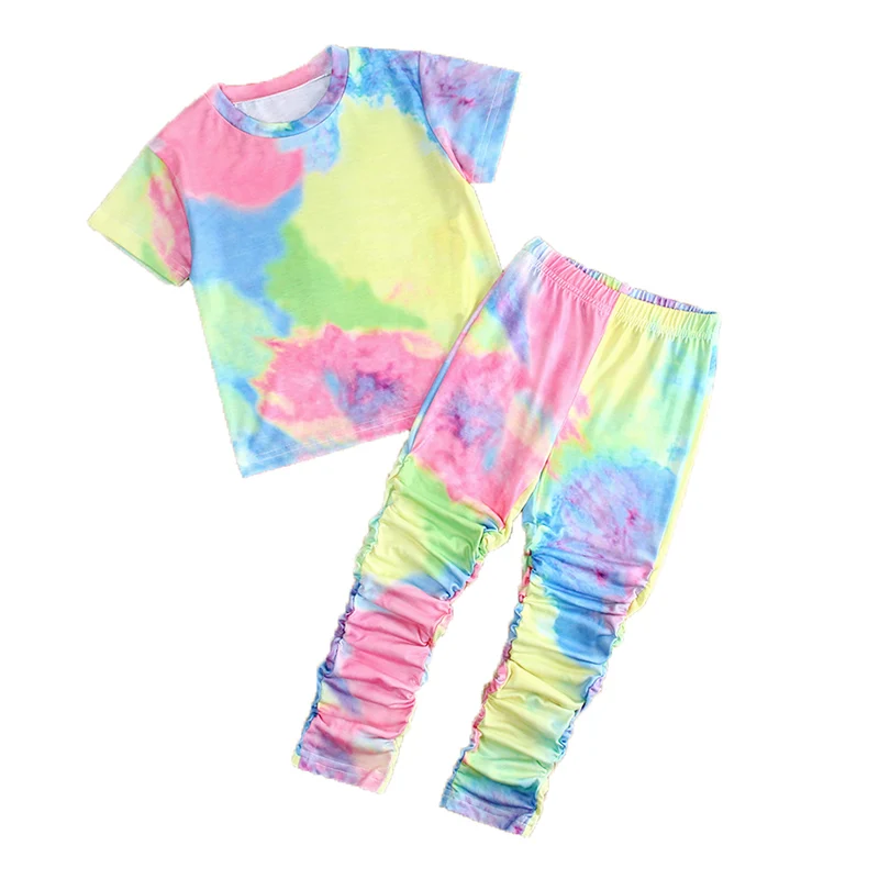 

1-8 Year Baby Girl Clothes Sets Splicing Printing Kids Clothes Girls New Spring Autumn Toddler Girl Clothes Fine Two-piece Set