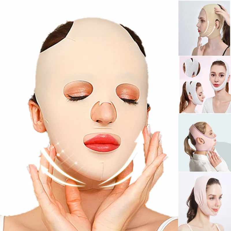 

7 Styles Breathable 3D Facial Slimming Bandage Lift Up Band V-Face Thin Mask Anti Wrinkle Reduce Double Chin Face Care Tools