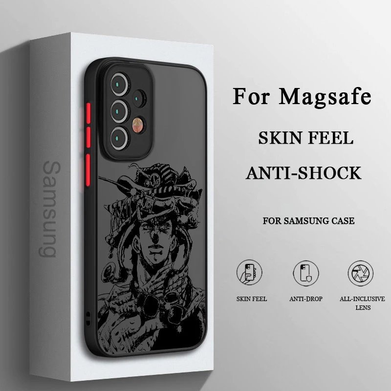 

JoJo's Bizarre Adventure Phone Case For Samsung A71 A70 A50 A52 A51 A42 A32 A22 A21S A12 A33 A53 Frosted Translucent