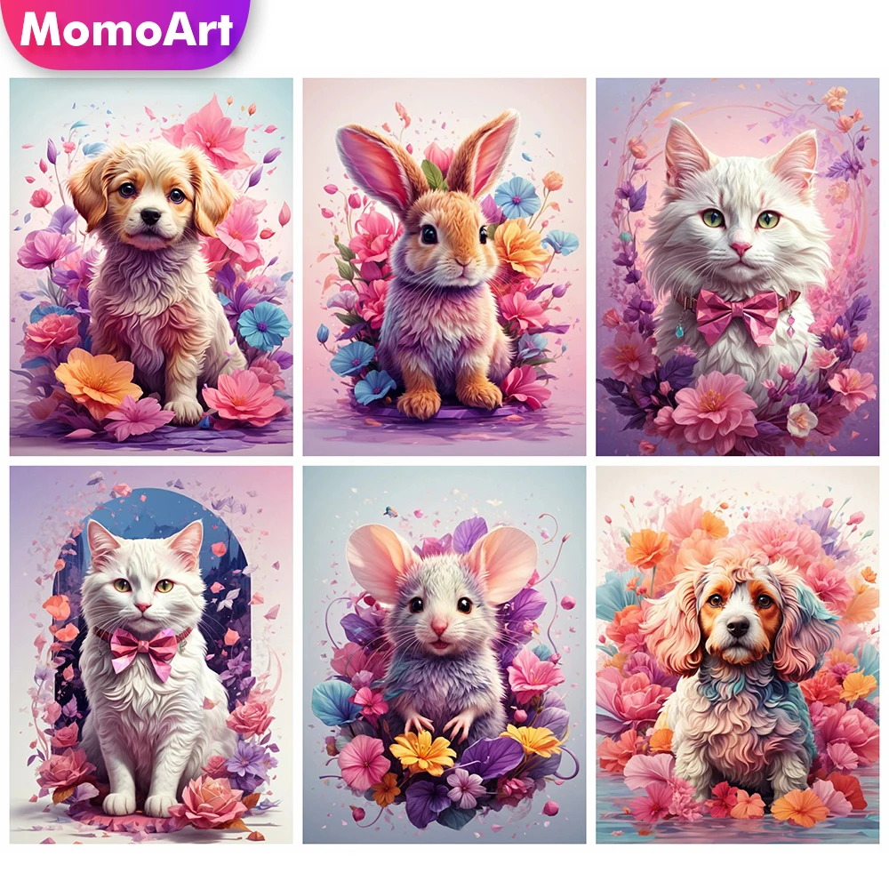 MomoArt Новое поступление Алмазная мозаика кошка стразы картина вышивка собака