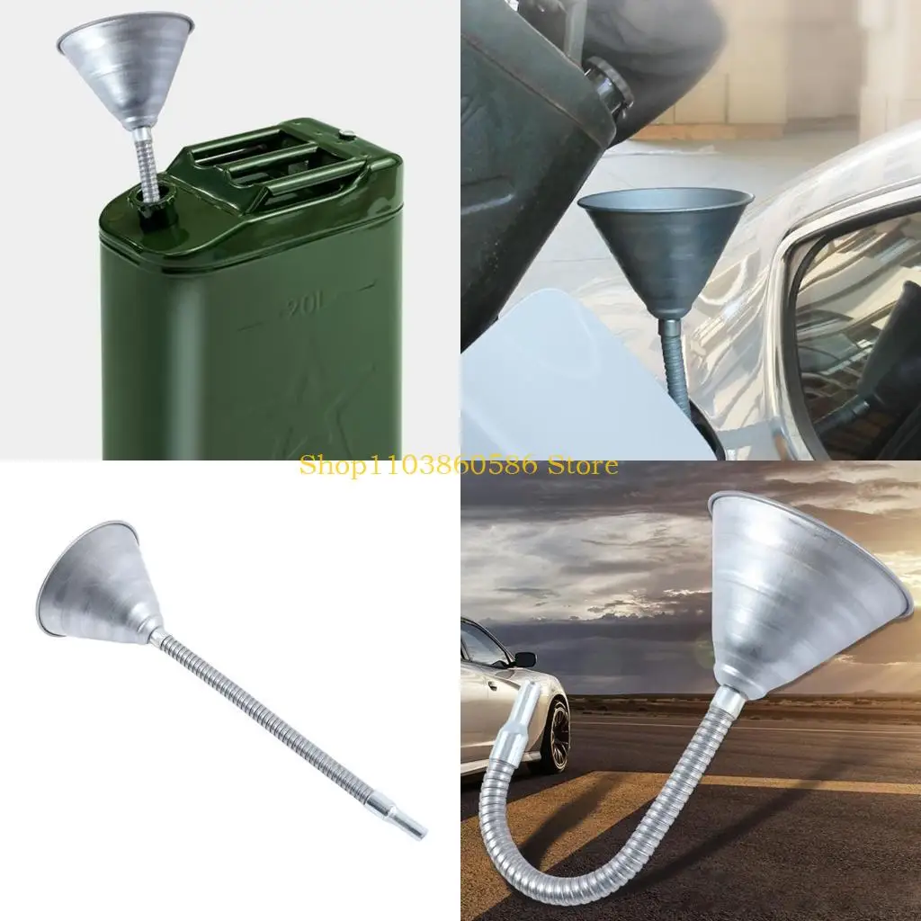 

242A Удобная нефтяная воронка Гибкая металлическая воронка для быстрого и безопасного заправки задач