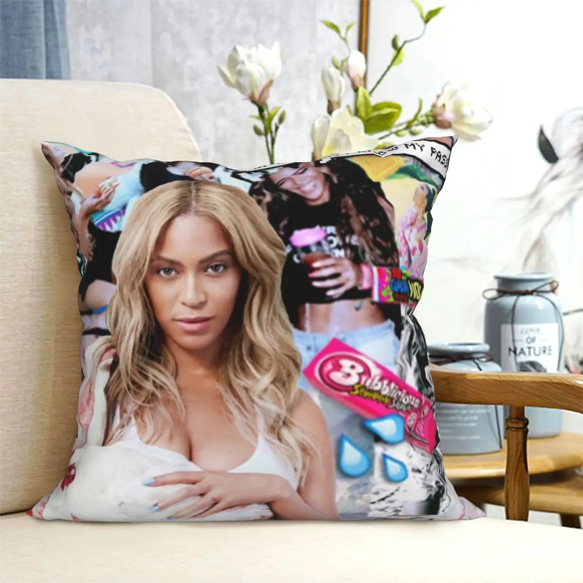 Квадратная наволочка Beyonce для дивана утолщенная Высококачественная |