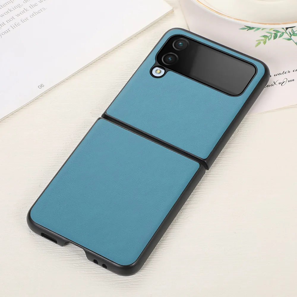 

Матовый кожаный чехол для сотового телефона, чехол для Samsung Galaxy Z Flip 4 5G Flip3 Flip4 Flip 3 Zflip4, складной чехол с защитой от падения