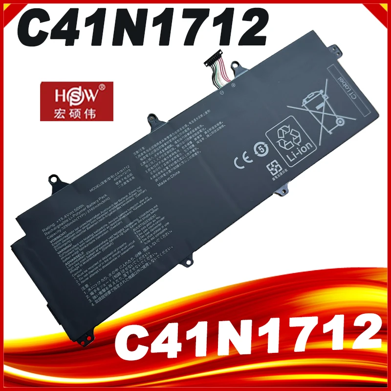 C41N1712 Аккумулятор для ноутбука ASUS GX501 GX501Vl GX501GI GX501G GX501GM GX501GS GX501VSK GX501VS-XS710B200-02380100