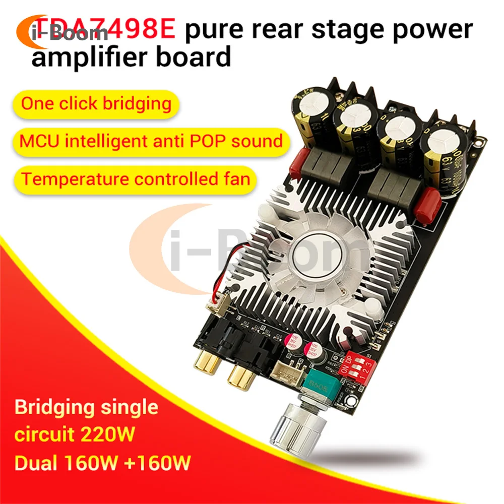 

ZK-1602 TDA7498E digital power amplifier board 160W*160W Dual channel 220W mono channel Audio Amplifier Module DC15-35V