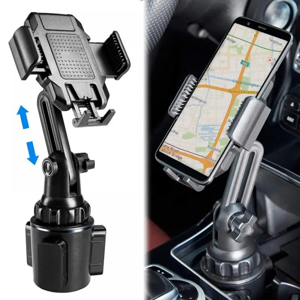 

Adjustable Car Cell Phone GPS Holder Stand Auto Cup Holder for iPhone 12/11 Pro/XS Max/XR/X/8/7/SE/ Samsung Galaxy S20/S10/S9/S8