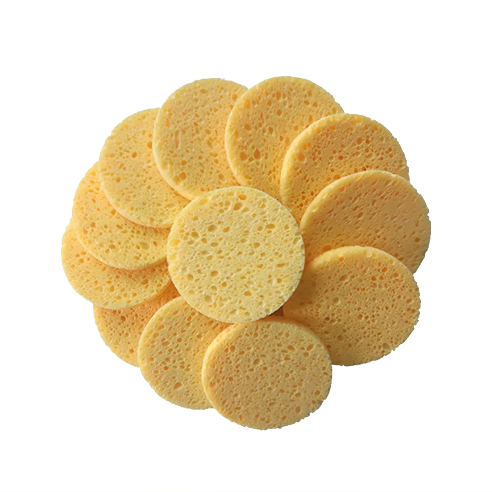 

Natural Wood Pulp Sponge Cellulose Compress Cosmetic Puff Facial Washing Sponge Face Care Cleansing Makeup Remover Tools