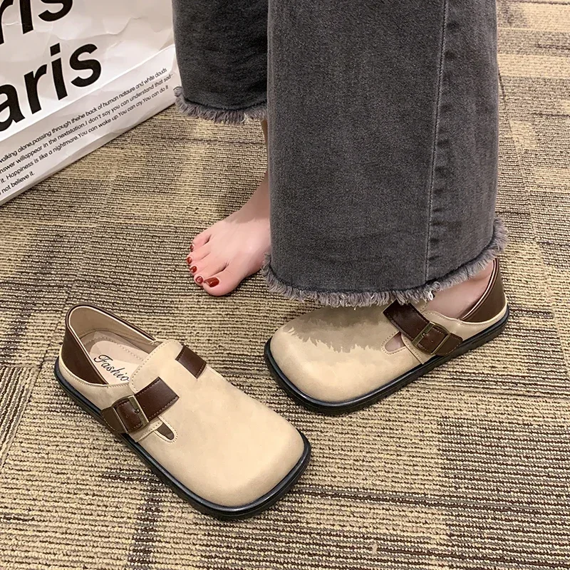 Женские туфли без шнуровки в Корейском стиле универсальные осенние на платформе