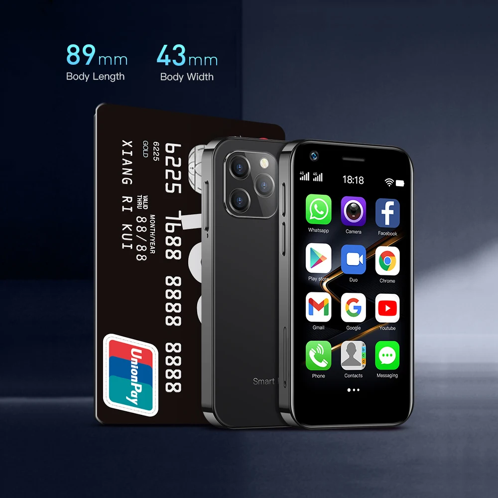 SOYES XS12 4G LTE Small Smartphone 3GB RAM 64GB ROM With 2000mAh WIFI Hotspot 13MP Camera Android 10.0 MINI Mobile Phone