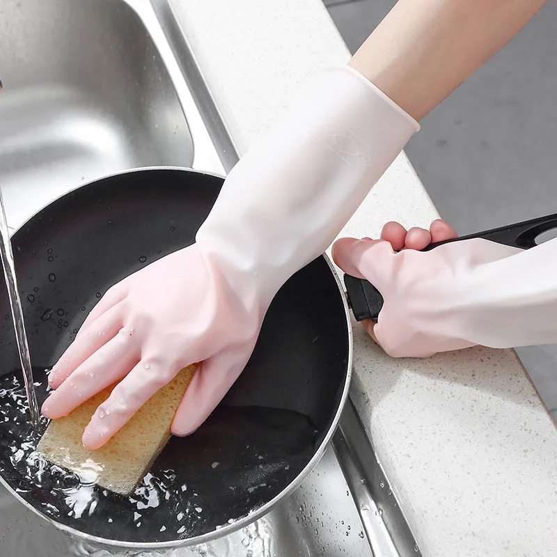 

1Pair Silicone Cleaning Gloves Dishwashing Cleaning Gloves Scrubber Dish Washing Sponge Rubber Gloves Cleaning Tools