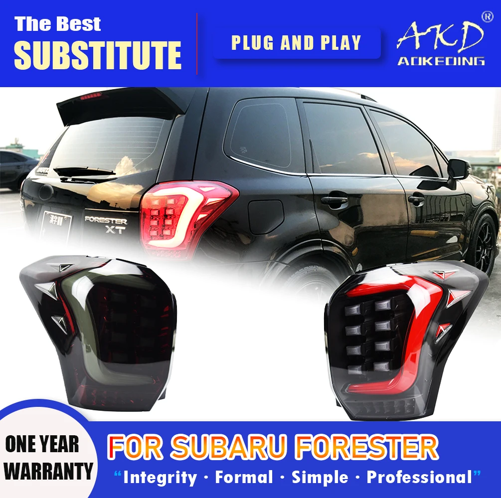 Задняя фара AKD для Subaru Forester светодиодный Tail 2014-2018 задняя противотуманная сигнал
