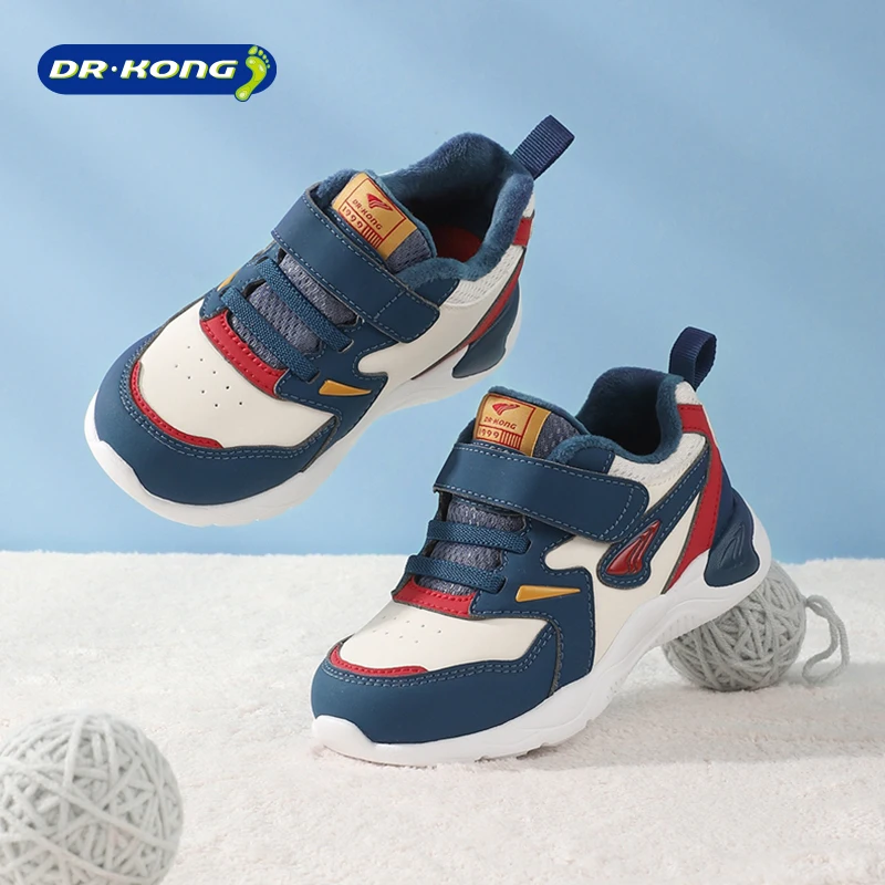 Dr Kong Casual Fashion Toddler Sneakers Warm Little Boys Girls Toddler Shoes Non-Slip Healthy Shoes