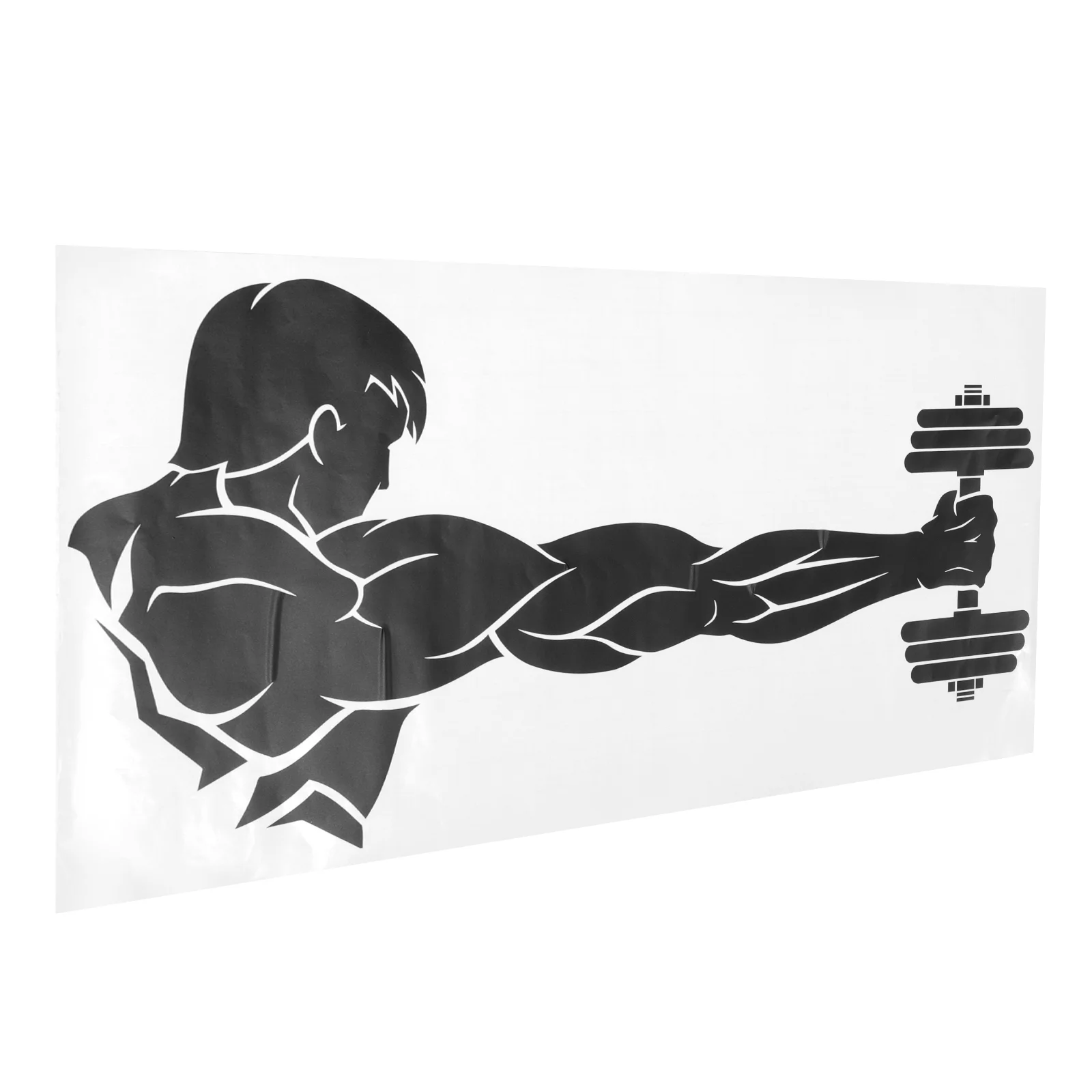 

Sportsman Hold Dumbbell Decal Gym Wall Decal Wall Sticker Gym Wall Adhesive Decal