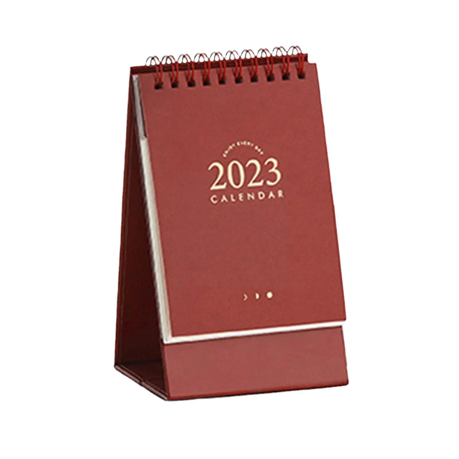

2023 Standing Flip Desk Calendar Desktop Trinket Simple Daily Plan Calendar Modern Style Calendar G2R6