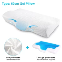orthopedic gel pillow memory foam 60x35cm soft summer ice cool slow rebound sleep pillow with pillowcase health care neck pillow