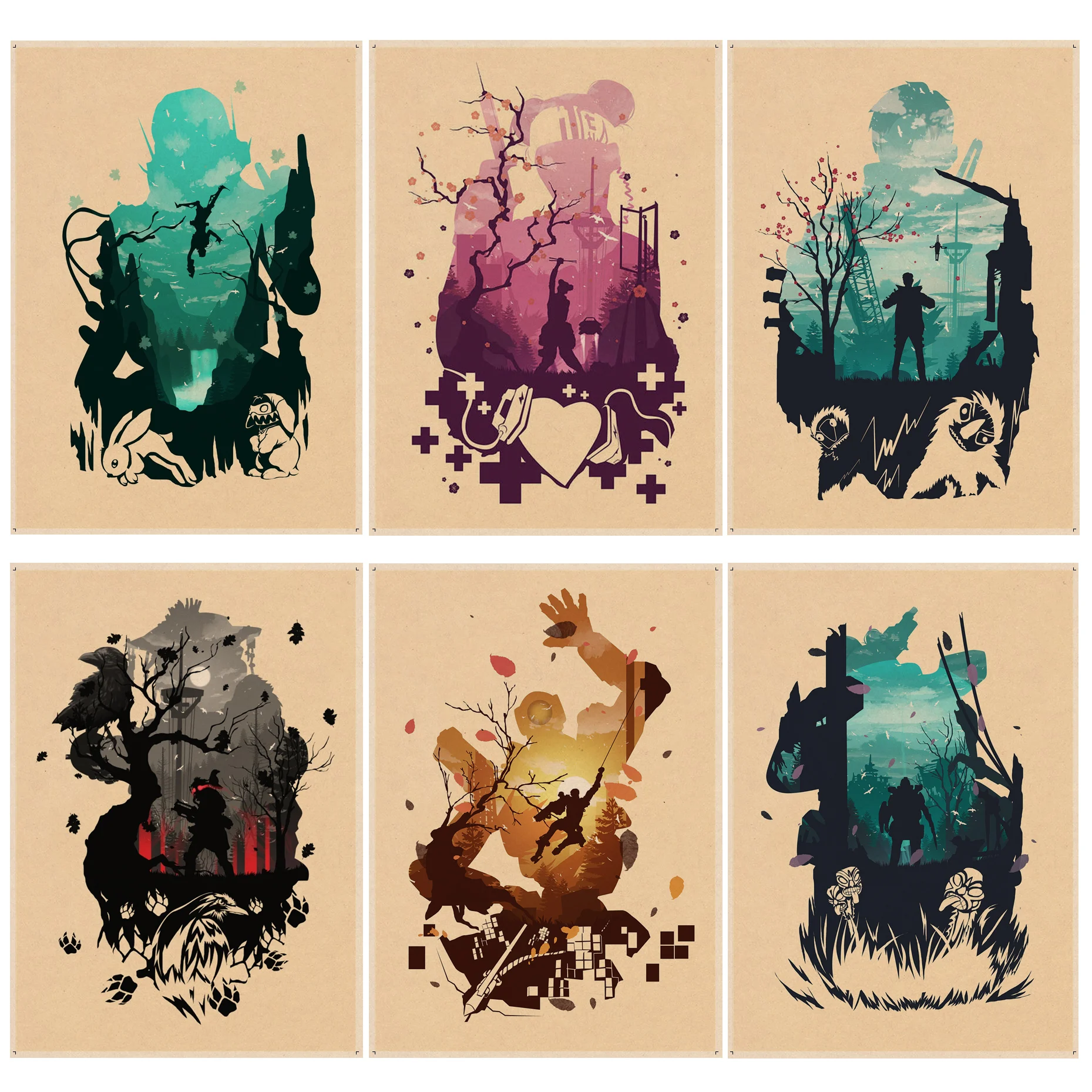 

Apex Game винтажные плакаты, декоративные картины, настенное искусство, крафт-бумага, домашний декор