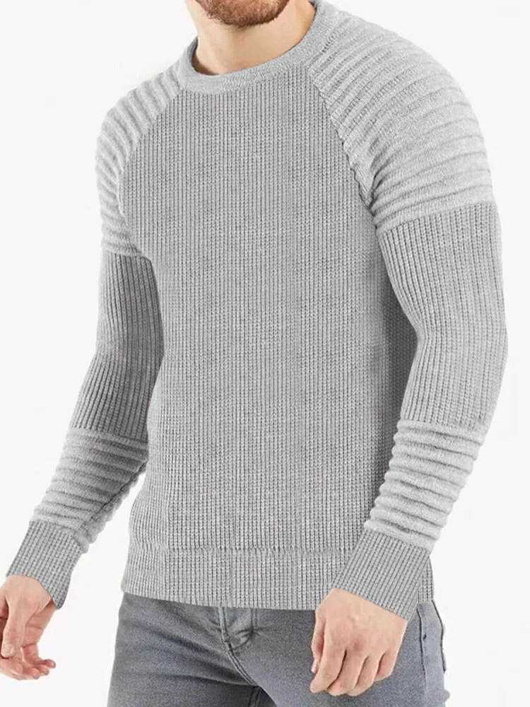 

Fashionable and Simple Knitted Base Sweater Autumn/Winter Men's Round Neck Pullover