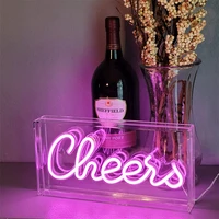 cheers neon signs usb led sign desk lightbox neon led light sign 3d neon light for bar pub party room wall decor desk decoration