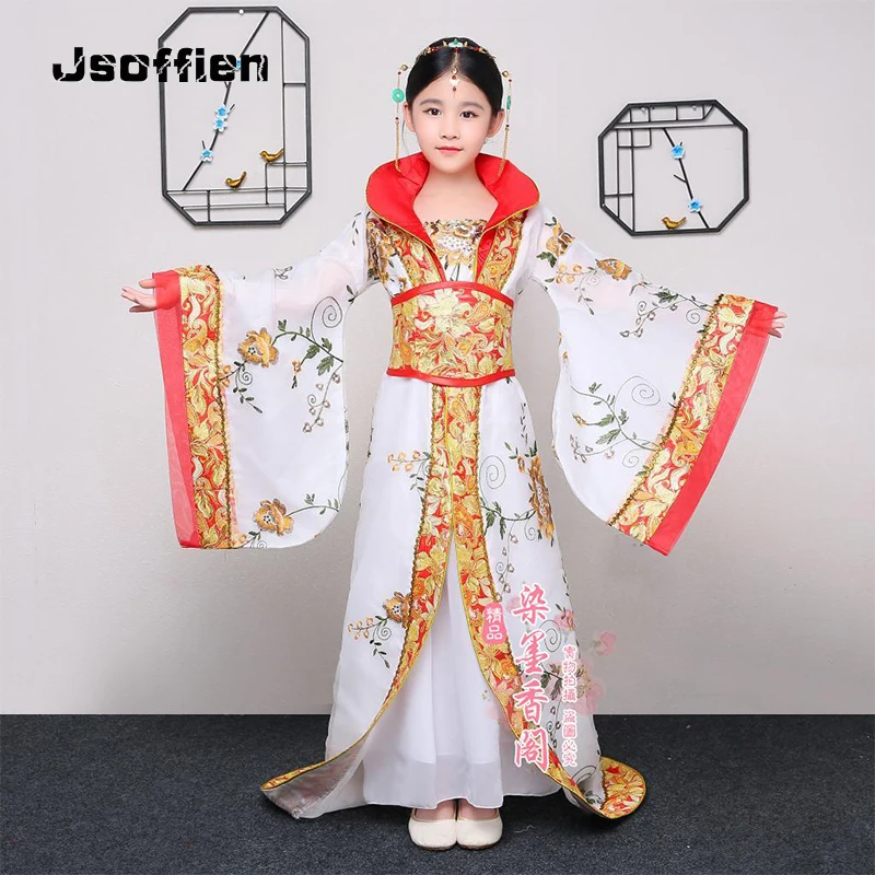 Children Traditional Imperial Princess Dress Girl Chinese Ancient Hanfu Cosplay Costume Kids Trailing Fairy Clothing Dancewear