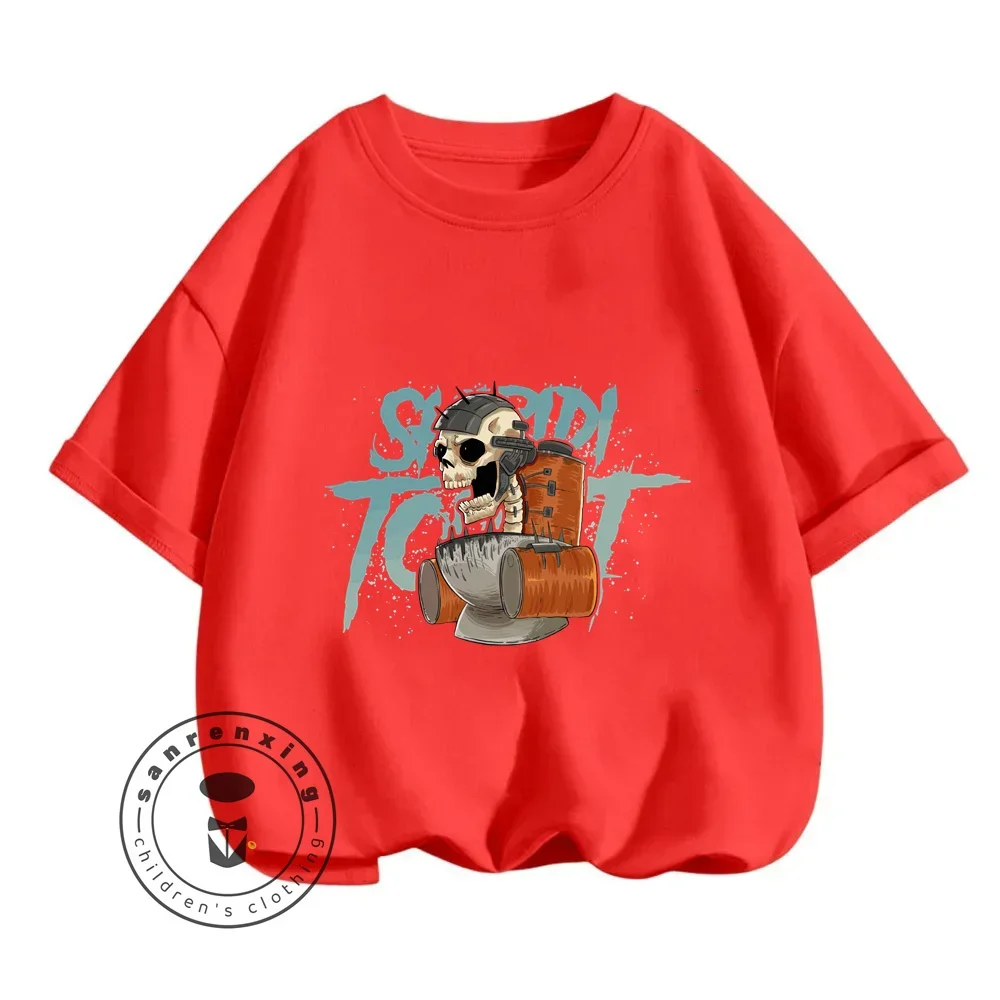 Skibidi Забавная Футболка С Мультяшным Принтом Для Унитаза Мальчиков И Девочек