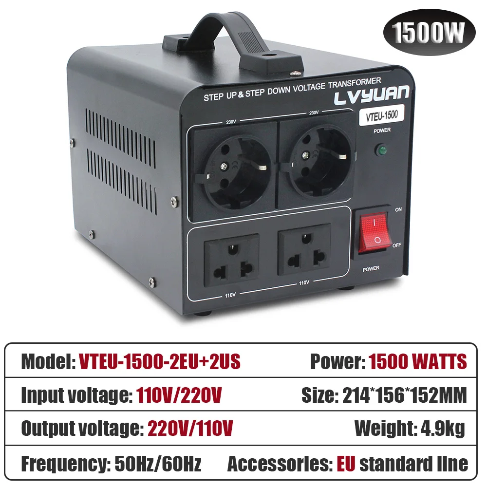 

Трансформатор напряжения Foval 110-120 В / 220-240 В 1500/2000 Вт