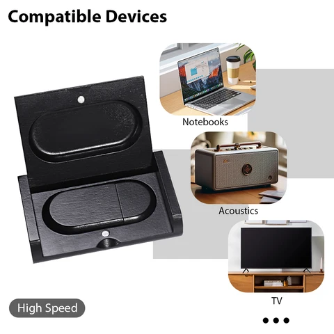 JASTER Деревянный флэш-накопитель USB 2.0 128/64/32 ГБ