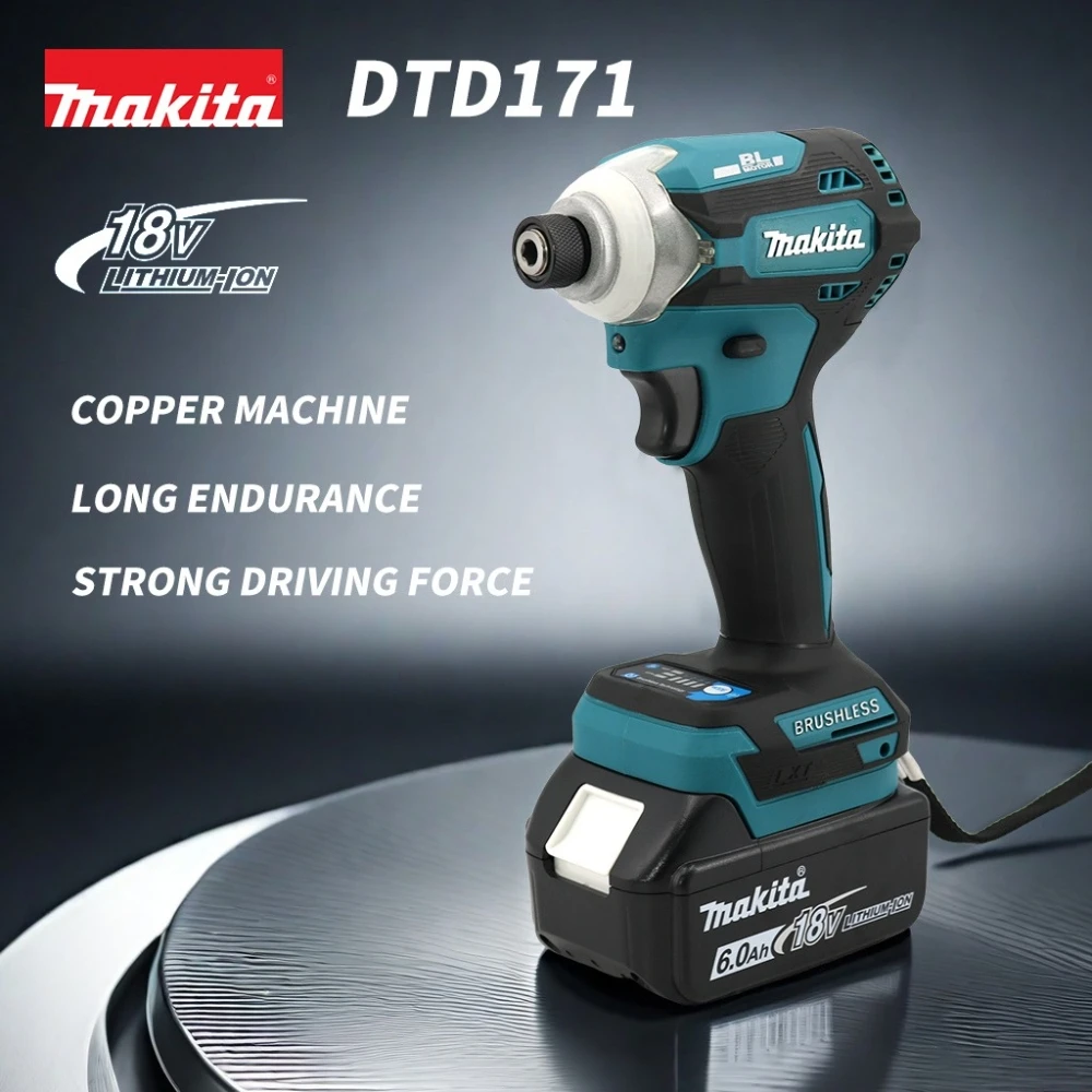 Makita Dtd171 Бесщеточная Электрическая Ударная Дрель 18 В Аккумуляторная С