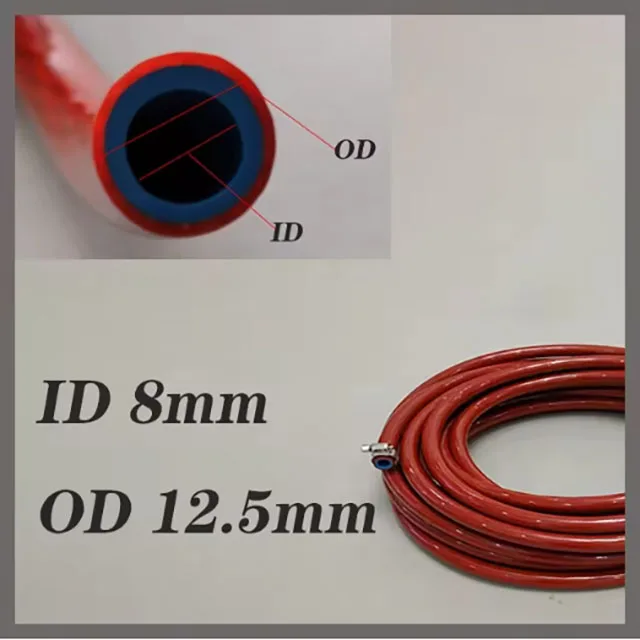 1 м красный топливный шланг из ТПУ, дизельный шланг, взрывозащищенный топливный шланг высокой температуры и высокого давления, внутренний диаметр 8 мм 10 мм