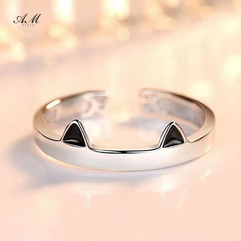 1 шт. регулируемые Мультяшные кольца в виде маленькой кошки котенка животного лап