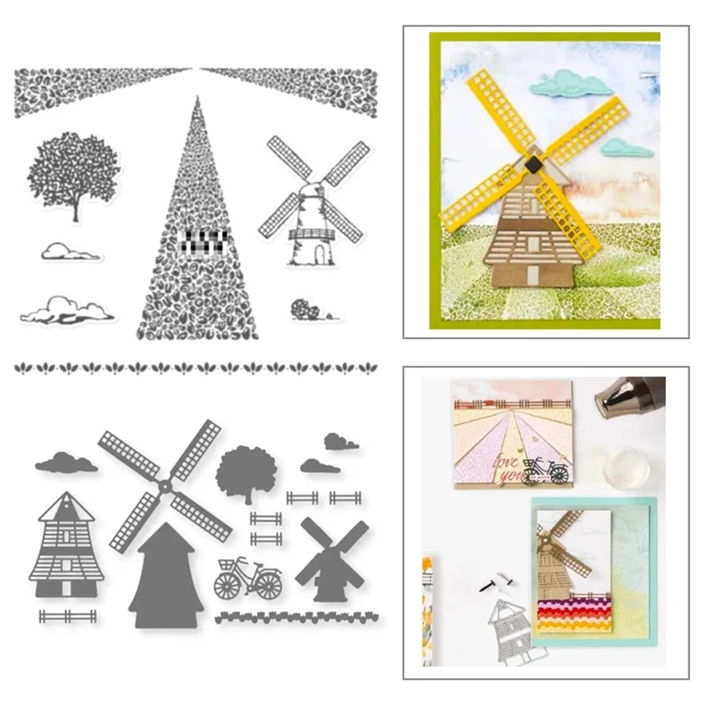 

Windmill Metal Cutting Die And Stamps For Diy Paper Card Handmade Embossing Decoration Photo Album Craft Supplies Die New 2023