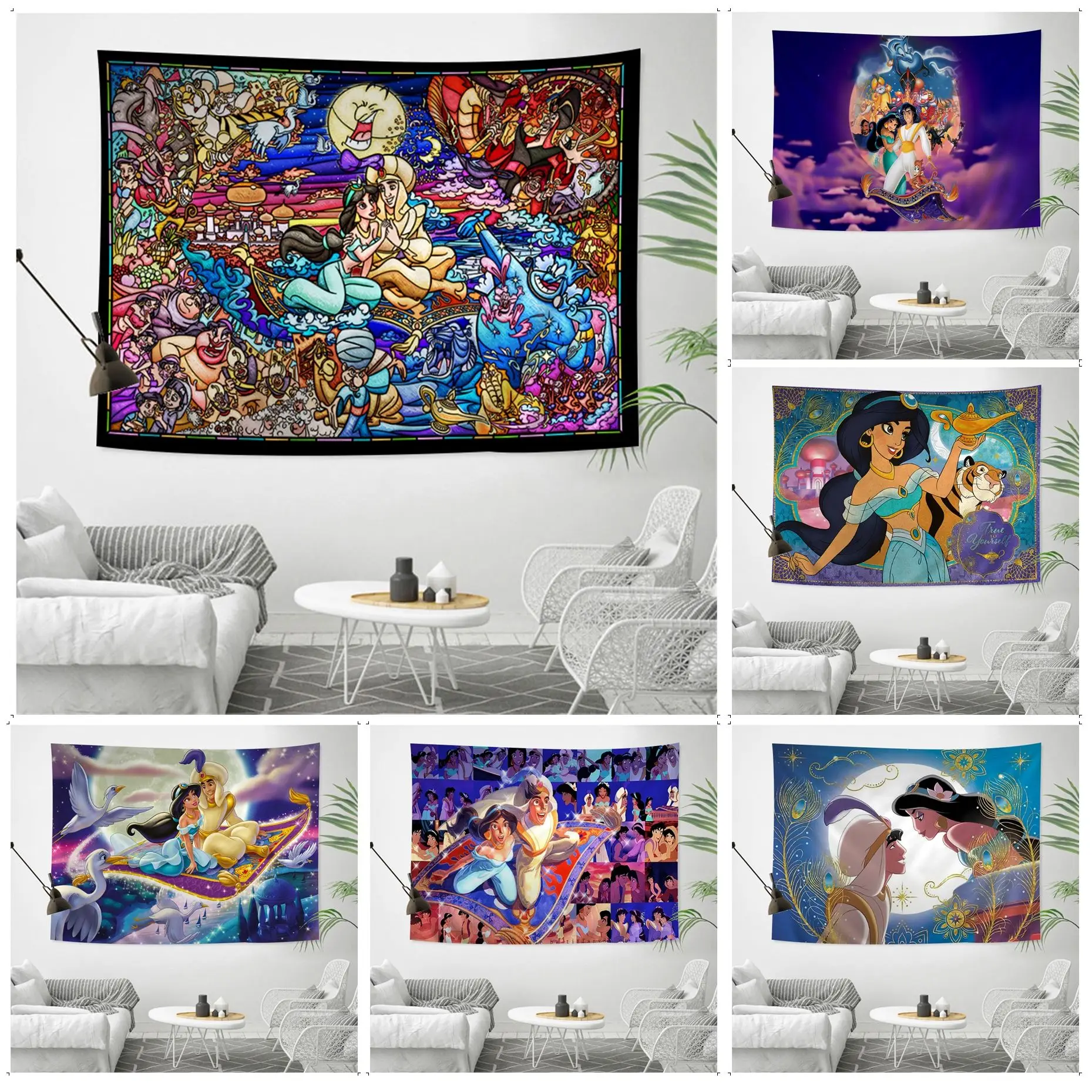 

Disney Aladdin Wall Tapestry Home Decoration Hippie Bohemian Decoration Divination Home Decor