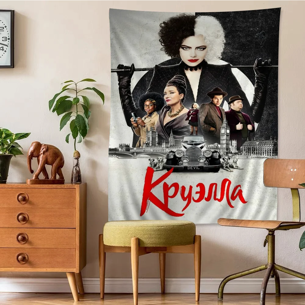 C-Cruella DIY Sticky Poster Vintage Room Bar Cafe Decor Home