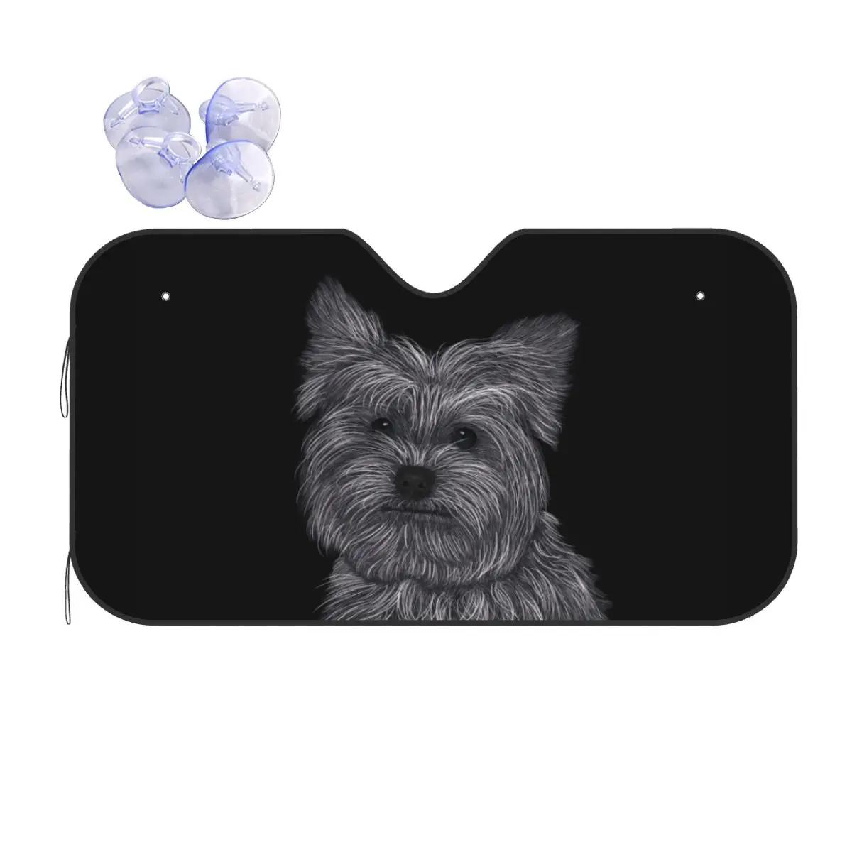 

Yorkshire Terrier Sunshade Windscreen Cute Dog Animal Funny Cover Front Block Window 76x140cm Sunshade Visor UV Protector