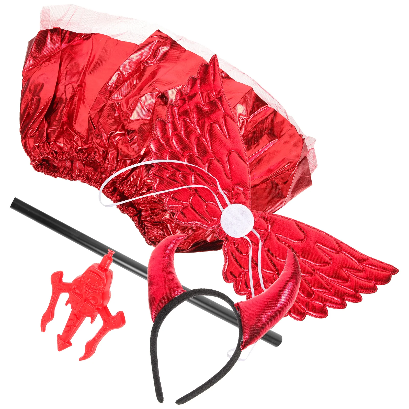 

Girls Headbands For Girls Decor Cosplay Prop Decorate Headband Plastic Accessory Horn Red Tutu Skirt