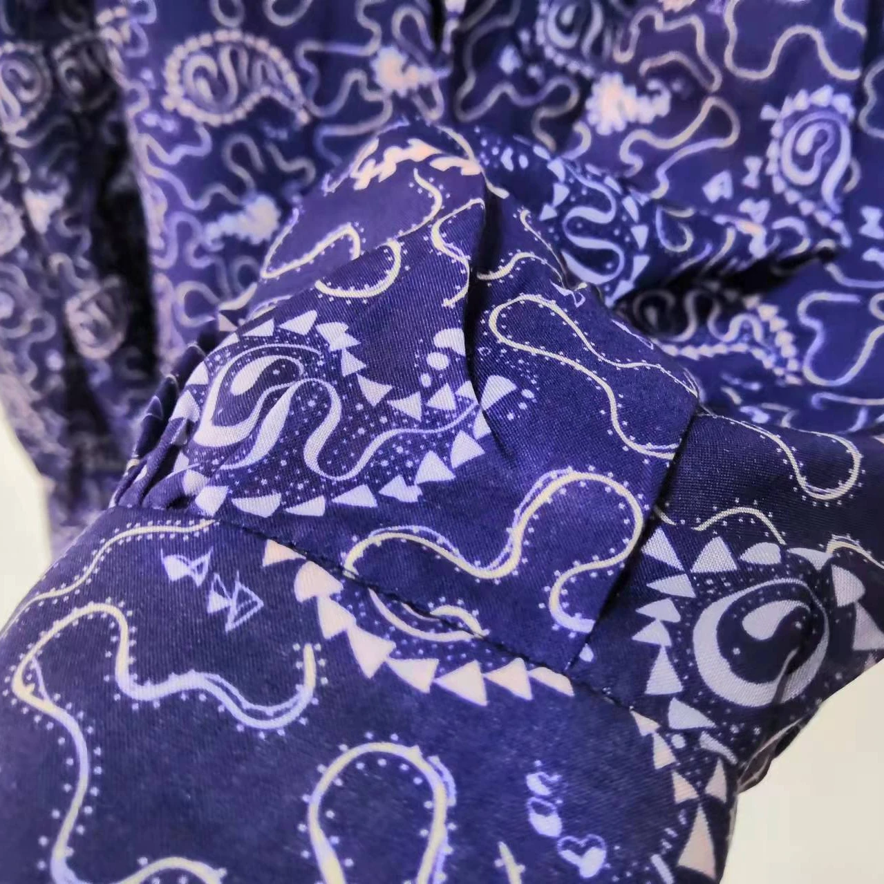 Женская хлопковая блузка с воротником-стойкой и цветочным принтом | Женские