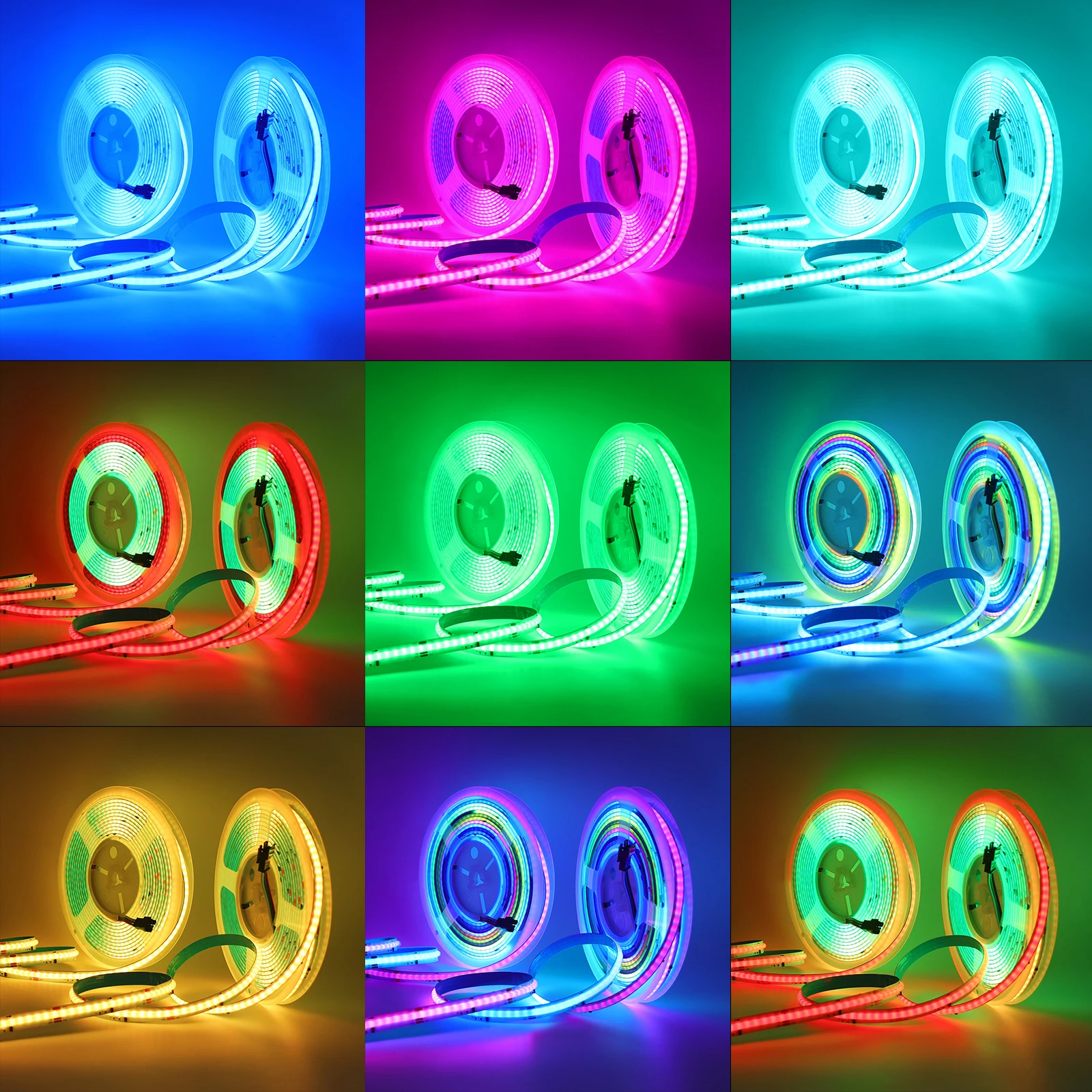 Tuya WIFI DC 12 В 24 WS2811 RGB COB Strip 576LEDs Dearm Color TV Подсветка Украшение комнаты Светодиодная