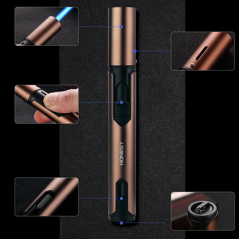 Ручка-распылитель HONEST Jet Бутановая Зажигалка для свечей металлическая газовая