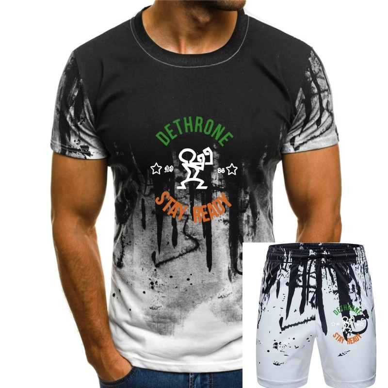 

Men's white short sleeve t shirt Cool Dethrone Conor Mcgregor Dublin Walk Out 2020 for Men Round Neck Cotton T T Shirts