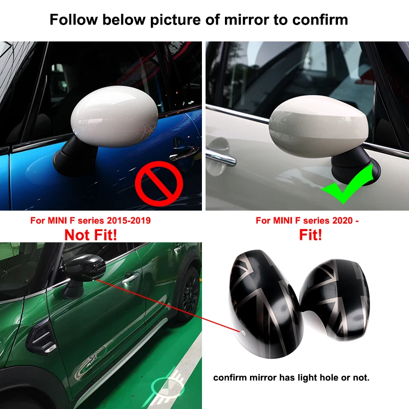 Колпачки для боковых зеркал заднего вида Mini Cooper S JCW Countryman F54 F55 F56 F60 2019-2022 Защитная